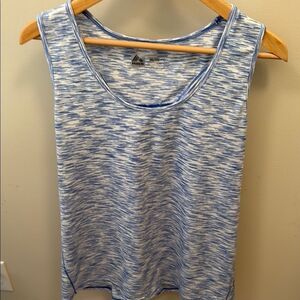 RBX White and Blue Tank Top with Moisture-Wicking Fabric